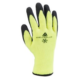 Guantes de trabajo acrílico con palma recubierta de látex Delta Plus APOLLON WINTER VV735 amarillo/negro