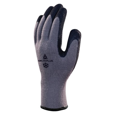 Guantes de trabajo acrílico con palma recubierta de látex Delta Plus APOLLON WINTER VV735 Negro/Gris