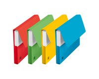 Chemise pochette à soufflet carte Oxford 32 cm couleur vive - Paquet de 50