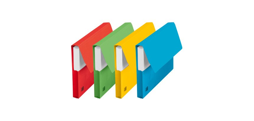 Chemise pochette à soufflet carte Oxford 32 cm couleur vive - Paquet de 50