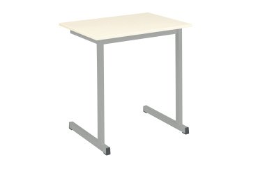 Table scolaire 1 place SCHOOL COLOR -  L.70 cm plateau beige – Taille 6 pour CM2 à Lycée