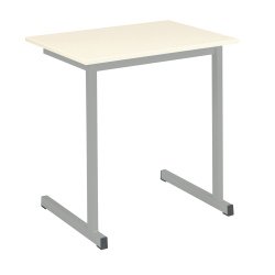 Table scolaire 1 place SCHOOL COLOR -  L.70 cm plateau beige – Taille 6 pour CM2 à Lycée