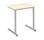 Table scolaire individuelle L 70 x P 50 cm piétement dégagement latéral