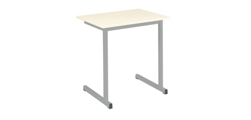 Table scolaire 1 place SCHOOL COLOR -  L.70 cm plateau beige – Taille 6 pour CM2 à Lycée