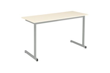 Table scolaire 2 places SCHOOL COLOR -  L.130 cm plateau beige – Taille 6 pour CM2 à Lycée