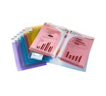 Chemise coin plastique double poches Tarifold Color Collection polypropylène 20/100e A4 assorties - paquet de 12