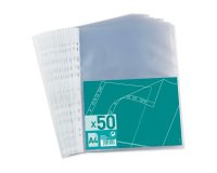 Pochettes perforées A4 polypropylène grainé 4/100e - Sachet de 50