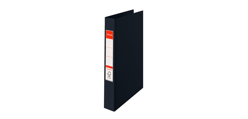 Binder 4 rings cardboard Esselte A4 - Back 3.5 cm black
