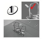 Classeur à levier plastifié Esselte No. 1 Power - dos 7,5 cm - vert clair