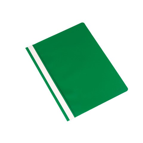 Dossier con fástener metálico A4 cubierta transparente y trasera opaca Q-connect capacidad 30 hojas verde
