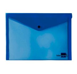 Sobre polipropileno broche 34352 polipropileno A5 azul translúcido Liderpapel