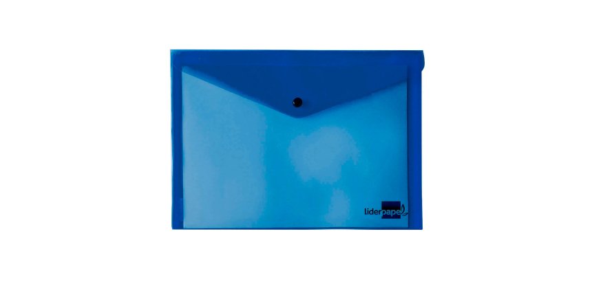Sobre polipropileno broche 34352 polipropileno A5 azul translúcido Liderpapel