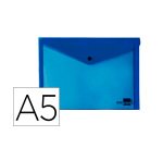 Sobre polipropileno broche 34352 polipropileno A5 azul translúcido Liderpapel