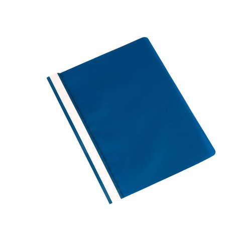 Dossier con fástener metálico A4 cubierta transparente y trasera opaca Q-connect capacidad 30 hojas Azul