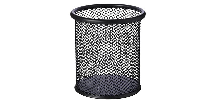 Cubilete portalápices Q-connect rejilla metal