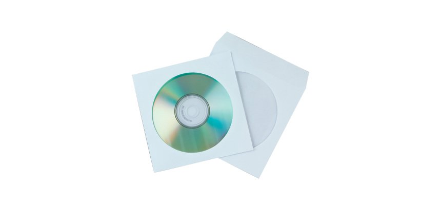 Sobre para cd Q-connect con ventana transparente y solapa -Pack de 50 unidades