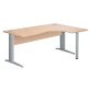Bureau compact Bruneau Excellens piètement L métal