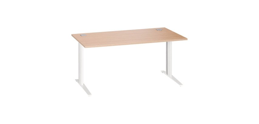 Bureau droit Excellens Métal Plus piètement L fixe ou réglable au montage
