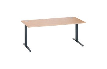 Bureau droit Excellens Métal Plus piètement L fixe ou réglable au montage