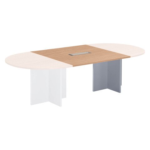 Tablero de extensión roble claro Excellens patas aluminio