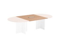 Uitbreiding voor moduleerbare tafel met top access en kruisvormige poot Bruneau Excellens