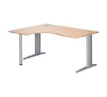 En_bureaux compacts gauche l 160 cm pieds metal f