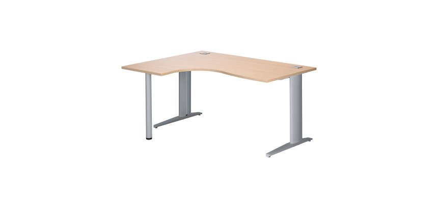 En_bureaux compacts gauche l 160 cm pieds metal f