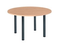 Mesa redonda 120 cm Excellens roble claro patas tubo