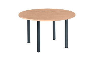 Mesa redonda 120 cm Excellens roble claro patas tubo