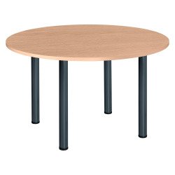 Vergadertafel B 120 cm 4 buisvormige poten Excellens