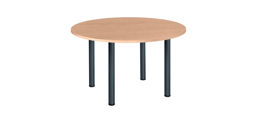 Konferenztisch mit 4 Beinen aus Metallrohr Excellens