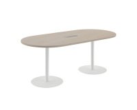 Mesa de reunión ovalada roble claro Excellens