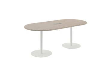 Mesa de reunión ovalada roble claro Excellens