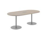 Mesa de reunión ovalada roble claro Excellens
