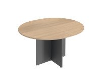 Tavolo da riunioni ovale modulare L140 x P 120 cm gambe a croce Excellens