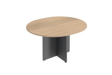 Table de réunion ovale modulable L140 x P 120 cm pieds croix Excellens