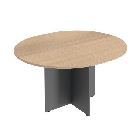 Table de réunion ovale modulable L140 x P 120 cm pieds croix Excellens