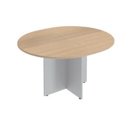 Table de réunion ovale modulable L140 x P 120 cm pieds croix Excellens