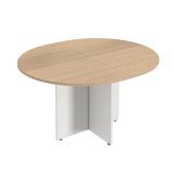 Table de réunion ovale modulable L140 x P 120 cm pieds croix Excellens