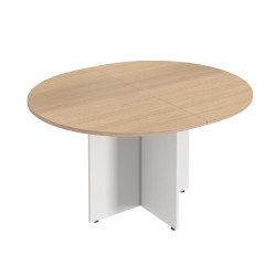 Table de réunion ovale modulable L140 x P 120 cm pieds croix Excellens