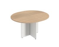 Table de réunion ovale modulable L140 x P 120 cm pieds croix Excellens