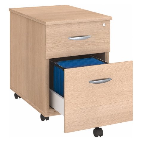 Cassettiera mobile in legno 2 cassetti rovere chiaro Excellens/Arko