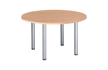 Mesa redonda 120 cm Excellens roble claro patas tubo