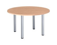 Mesa redonda 120 cm Excellens roble claro patas tubo