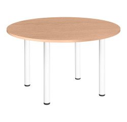 Mesa redonda 120 cm Excellens roble claro patas tubo