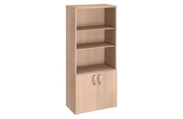 High wooden library with low doors H 182 x W 80 cm Excellens / Arko