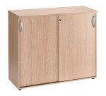 Armoire comptoir bois à portes coulissantes Essens