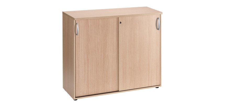 Armoire comptoir bois à portes coulissantes Essens