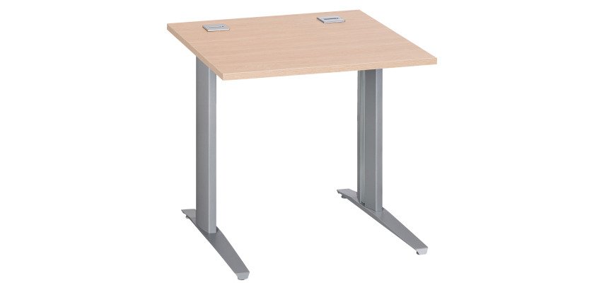 Bureau droit Excellens Métal Plus piètement L fixe ou réglable au montage