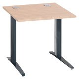 Bureau droit chêne clair L 80 cm piètement métal plus Essens